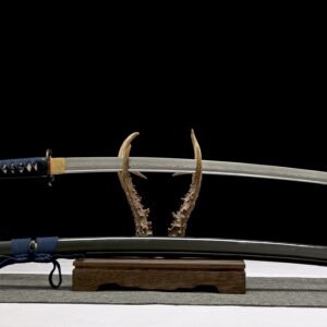 Alternative view of Katana Sakura (Damascus Steel & Genuine Ray Skin)