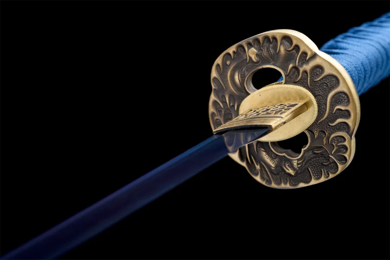 Katana Ashibetsu (Blue Damascus Steel) - Image 5