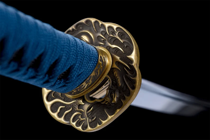 Katana Ashibetsu (Blue Damascus Steel) - Image 6