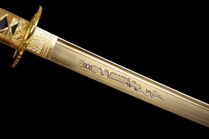 Katana Takasago (1095 Carbon Steel Gilded) - Image 8
