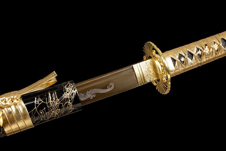 Katana Takasago (1095 Carbon Steel Gilded) - Image 9