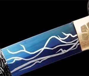 Alternative view of Tanto Sodegaura (Blue T10 Steel)