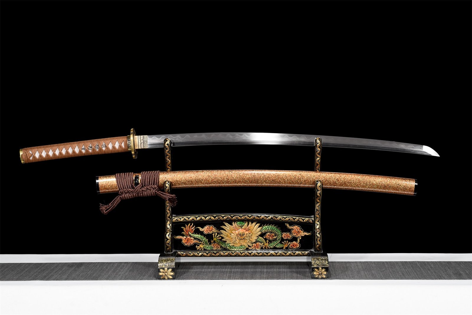 Katana Kanazawa (Damascus Steel Genuine Hamon & Ray Skin) - Image 11