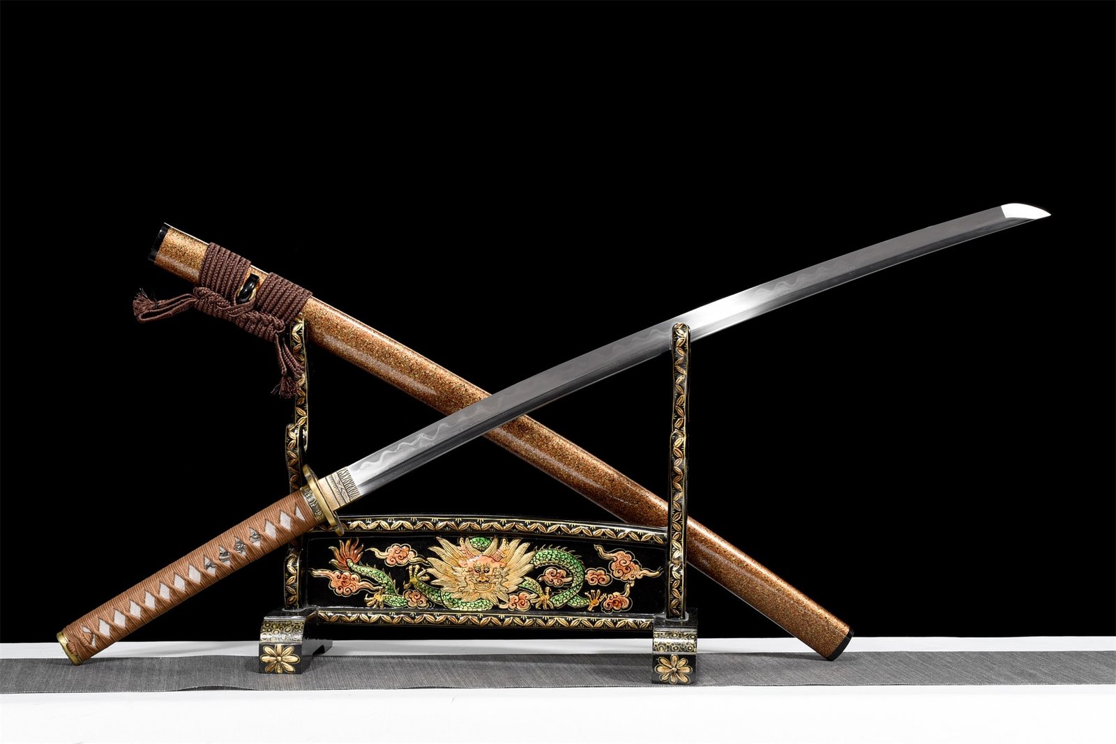 Katana Kanazawa (Damascus Steel Genuine Hamon & Ray Skin) - Image 9