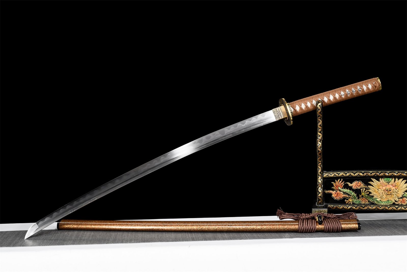 Katana Kanazawa (Damascus Steel Genuine Hamon & Ray Skin) - Image 7