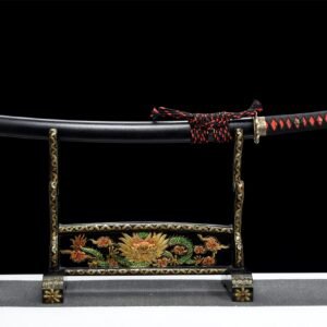Alternative view of Wakizashi Maizuru (Damascus Steel)