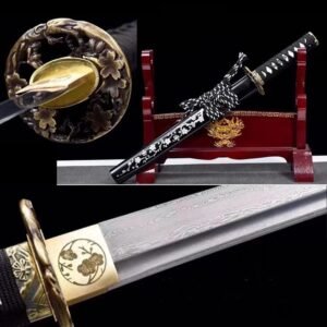 Tanto Tomisato (Damascus Steel & Special Saya)